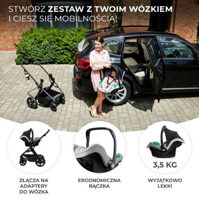 Kinderkraft, Mink Pro, scaun auto, Grey, 40-75 cm