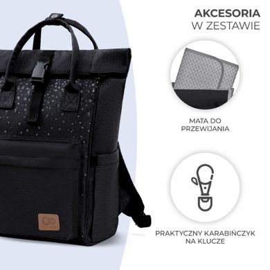 Kinderkraft, Moonpack, rucsac pentru carucior, confetti black