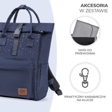 Kinderkraft, Moonpack, rucsac pentru carucior, confetti denim