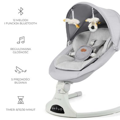 Kinderkraft, Tulsy, balansoarul-sezlong electric, grey