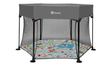 Lionelo, Roel, tarc de joaca pentru copii, 112-112 cm, Grey Multicolor