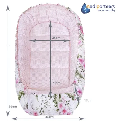 Medi Partners, Flori, babynest, set 5 piese, roz