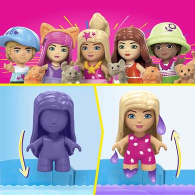 MEGA Barbie Color Reveal, Casuta de vis, 545 piese, set