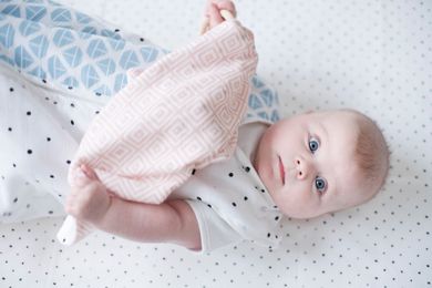 Motherhood, Cearceaf de bumbac cu elastic, Black Dots