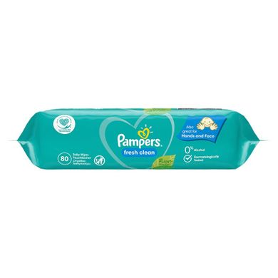 Pampers Fresh Clean, servetele umede, 6 pachete de 80 servetele, 480 buc.