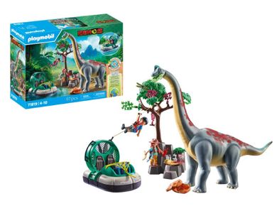 Playmobil, Dinos, Brachiosaurus cu aeroglisor, 71819