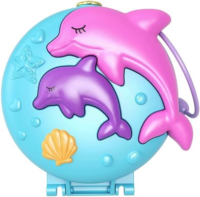 Polly Pocket, Dolphin Beach, set compacta cu papusi si accesorii