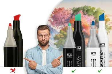 Rawmark, Basic Line, set 36 markere duble + 5 carte de colorat, cu cerneala pe baza de alcool, multicolore