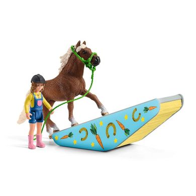 Schleich, Farm World, Antrenament de agilitate pentru ponei, set, 42481