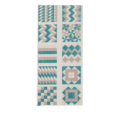 Smiki, covoras din spuma, puzzle, turcoaz, 96 elemente, 180-180 cm