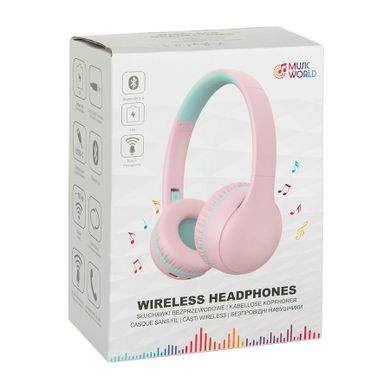 Smiki, Music World, casti wireless, supraauriculare, roz