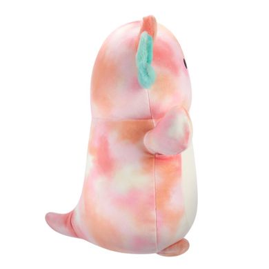Squishmallows, HugMees, Medium Plush, Aksel Peach Tie-Dye Axolotl, jucarie de plus, 25 cm