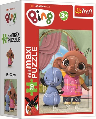 Trefl, Prietenii lui Bing, puzzle mini maxi, 20 elemente, 1 buc.