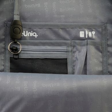 BeUniq, rucsac pentru scoala, cu 3 compartimente, Black