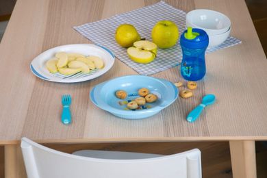 Chicco, set 2 farfurii, albastru, 12 luni+