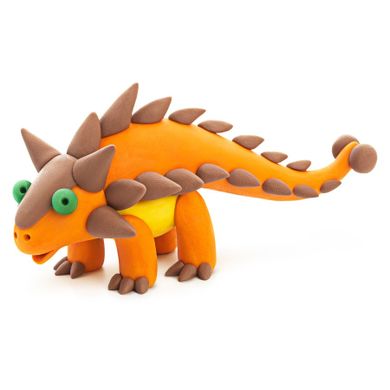 Hey Clay, Mega Dinos, set creativ, 18 cutii de plastilina