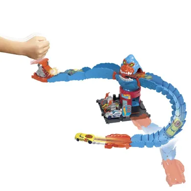 Hot Wheels City, Wreck & Ride Gorilla Attack, set de joaca cu masina