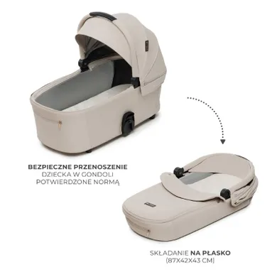 Kinderkraft, Nea 2, carucior multifunctional 2w1, Soft Beige