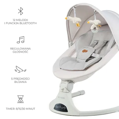 Kinderkraft, Tulsy, balansoarul-sezlong electric, beige