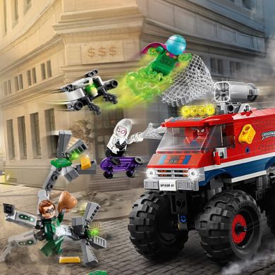 LEGO Marvel Super Heroes, Camionul gigant al Omului paianjen contra Mysterio, 76174