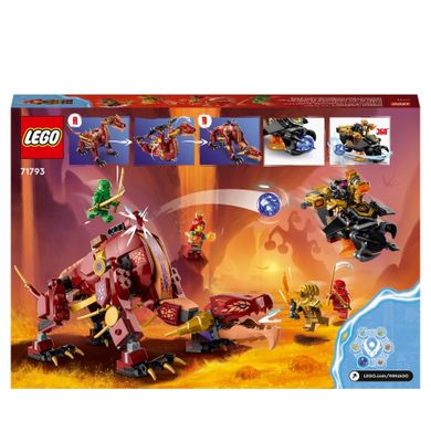 LEGO NINJAGO, Dragonul de lava transformator cu val de caldura, 71793