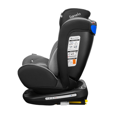 Lionelo, Bastiaan, scaun auto cu baza rotativa, Grey/Black