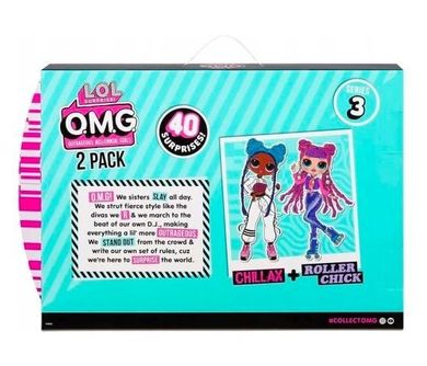 L.O.L. Surprise, O.M.G. Roller Chick + Chillax, set 2 papusi