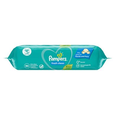 Pampers Fresh Clean, servetele umede, 6 pachete de 80 servetele, 480 buc.