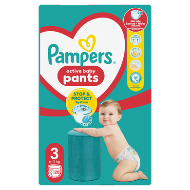 Pampers Pants, scutece-chilotel marimea 3, 6-11 kg, 128 buc.