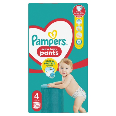 Pampers Pants, scutece-chilotel marimea 4, 9-15 kg2, 108 buc.