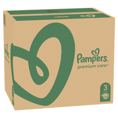 Pampers Premium Care, XXL Box, scutece marimea 3, 6-10 kg, 204 buc.