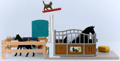 Schleich, Horse Club, Tarc de cai cu iapa si manz, set, 42611
