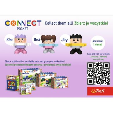 Trefl, Connect, Pocket Girl, Zoe, set de constructie, 35 piese, 61980