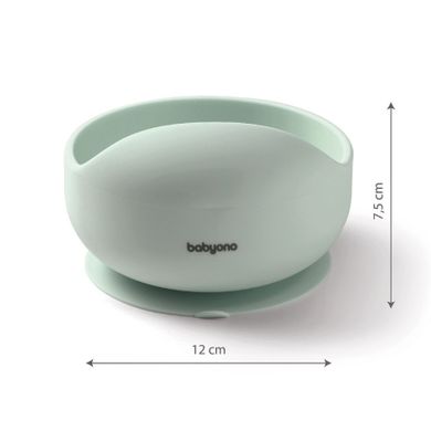 BabyOno, Casti din silicon cu ventuza, menta verde