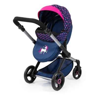 Bayer Design, Xeo, carucior multifunctional pentru papusi, bleumarin-roz