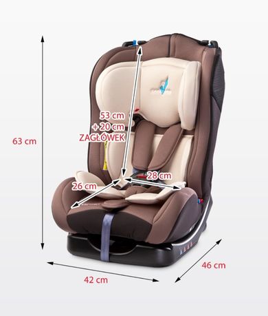 Caretero, Combo, scaun auto, 0-25 kg, bej