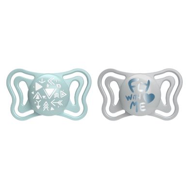 Chicco, Physioforma Light, suzeta din silicon, albastru, 2-6 m, 2 buc.