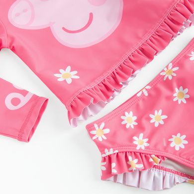 Cool Club, Costum de baie din doua piese pentru fete, UV 50, roz, imprimeu Peppa Pig