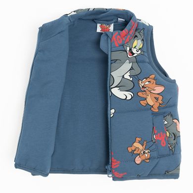 Cool Club, Set pentru baieti, Vesta, Bluza cu maneca lunga, Pantaloni trening, mix, imprimeu Tom & Jerry