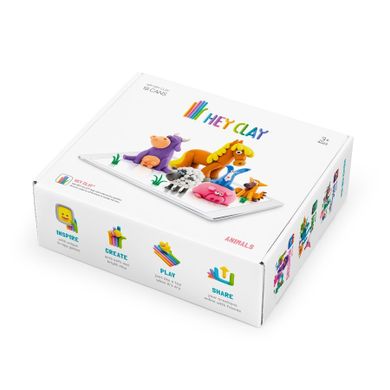 Hey Clay, Animale, plastilina, set creativ