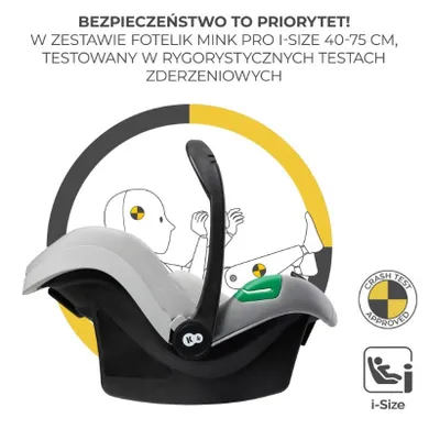 Kinderkraft, Esme, carucior multifunctional 3in1, Moonlight Grey