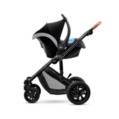 Kinderkraft, Prime, carucior multifunctional 2in1, gri + geanta Mommy Bag