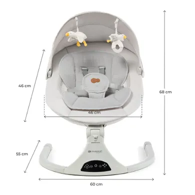 Kinderkraft, Tulsy, balansoarul-sezlong electric, beige