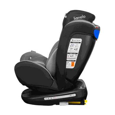 Lionelo, Bastiaan, scaun auto cu baza rotativa, Grey/Black