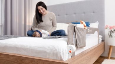 Lionelo, Eva, bariera de protectie pentru patut, Grey Melange