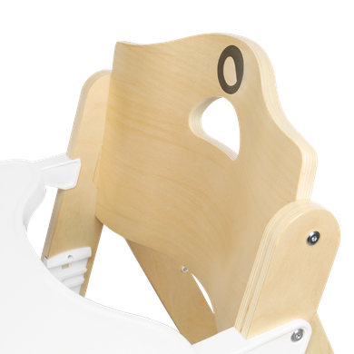 Lionelo, Floris, scaun inalt din lemn, White Natural