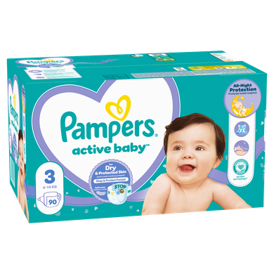 Pampers Active Baby, scutece marimea 3, 6-10 kg, 90 buc.