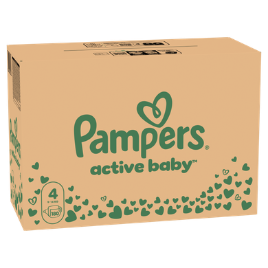 Pampers Active Baby, scutece marimea 4, 9-14 kg, 180 buc.