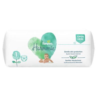 Pampers Harmonie, scutece marimea 1, 2-5 kg, 26 buc.