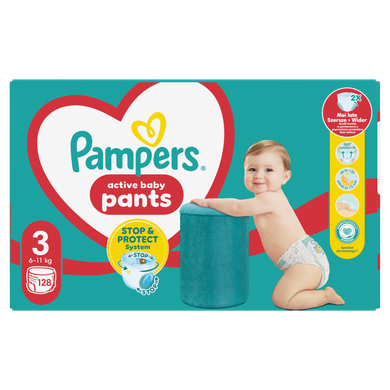 Pampers Pants, scutece-chilotel marimea 3, 6-11 kg, 128 buc.